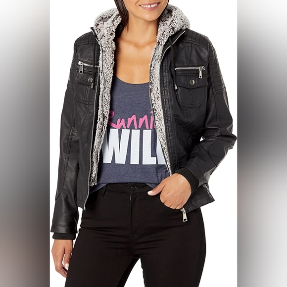 Full Length Puffer Jacket with Detachable Sherpa Hood - Picture 9 of 9